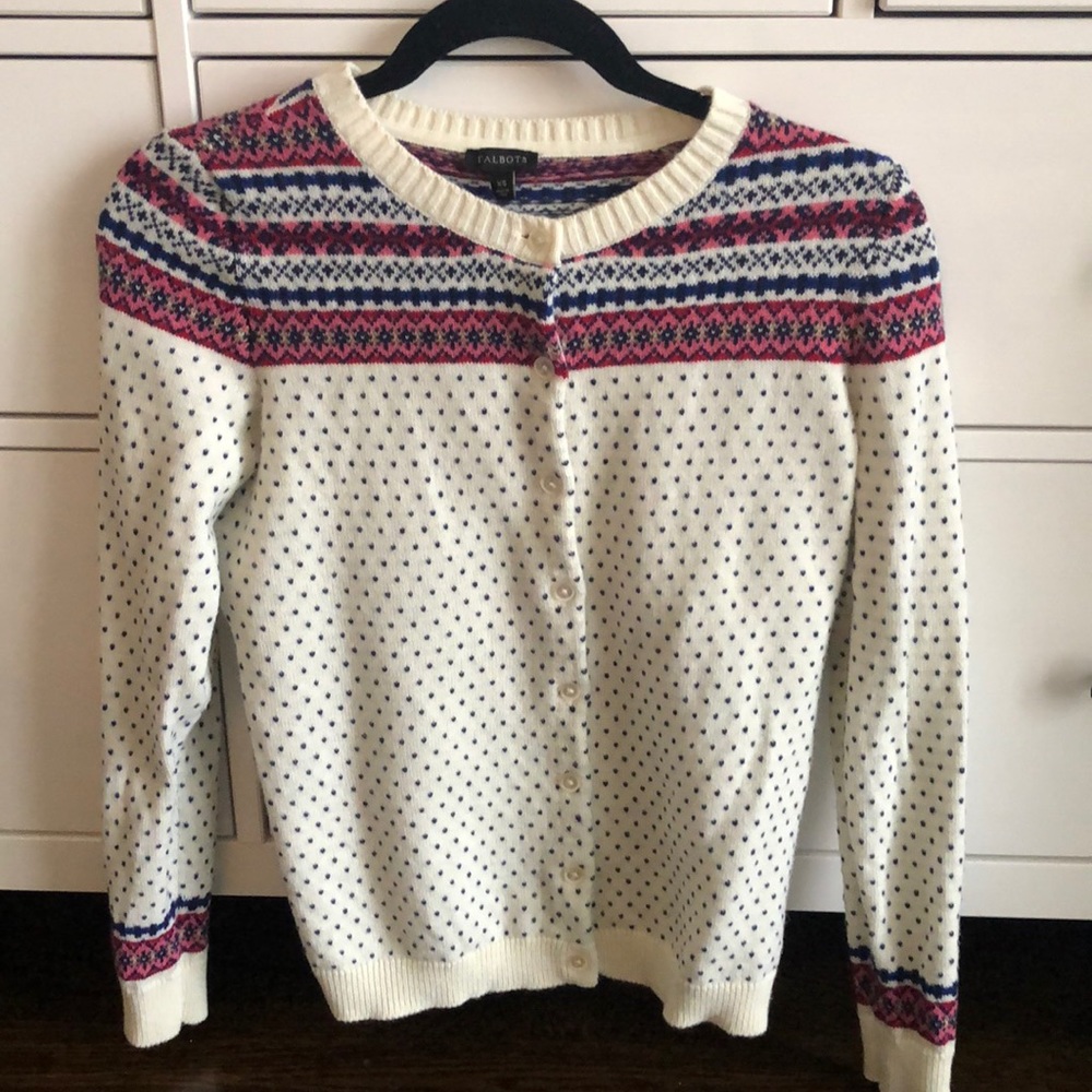 Talbots Fair Isle Cardigan XS Beautiful!!